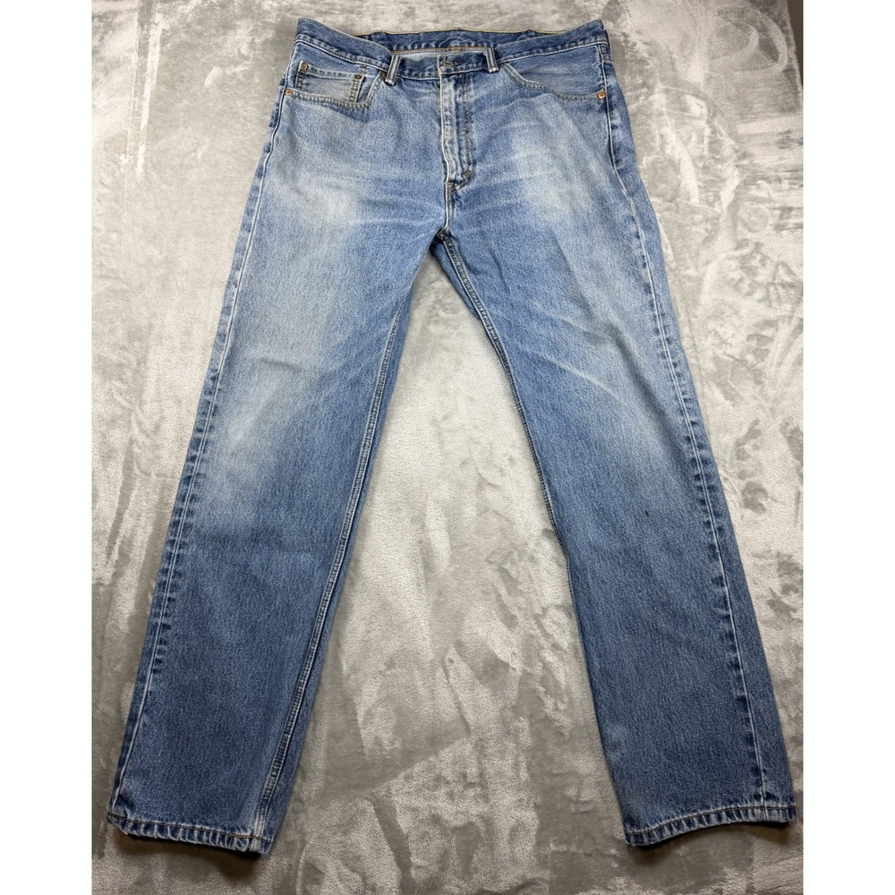 Levi's 505 Men's Jeans 38x34 Blue Regular Fit Straight Leg 100% Cotton Mid Rise